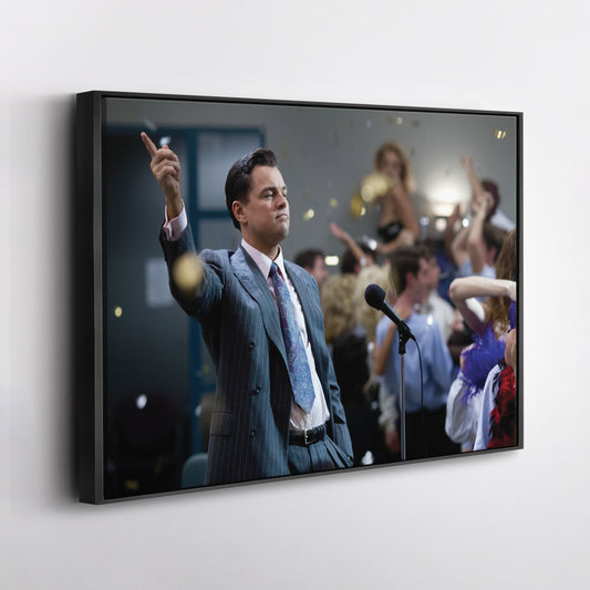 The Wolf of Wall Street Leonardo DiCaprio Canvas Wall Art – Legendary Movie Character Decor