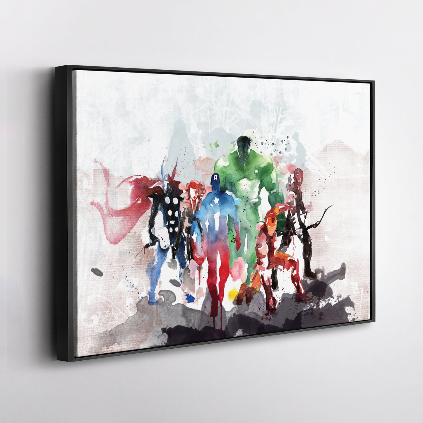 Marvel Avengers Superheroes - Watercolor Painting Canvas Wall Art Decor