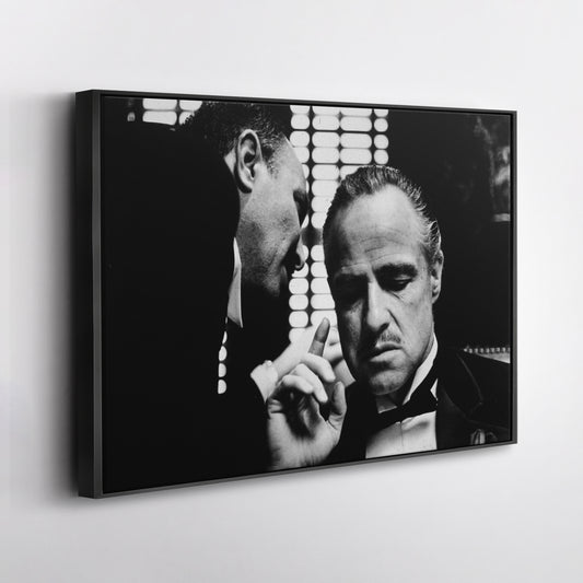 The Godfather - Black and White Canvas Wall Art Decor
