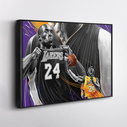 Kobe Bryant Lakers Canvas Wall Art – Mamba Mentality Home Decor