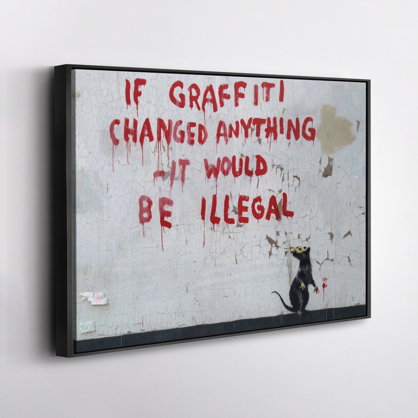 Banksy 'Illegal' Quote Canvas Print - Framed Wall Art