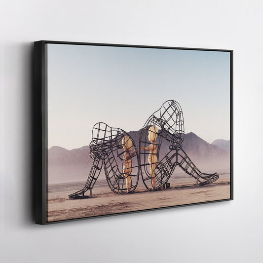 Two People Turning Their Backs by Alexander Milov Canvas Art - Modern Decor