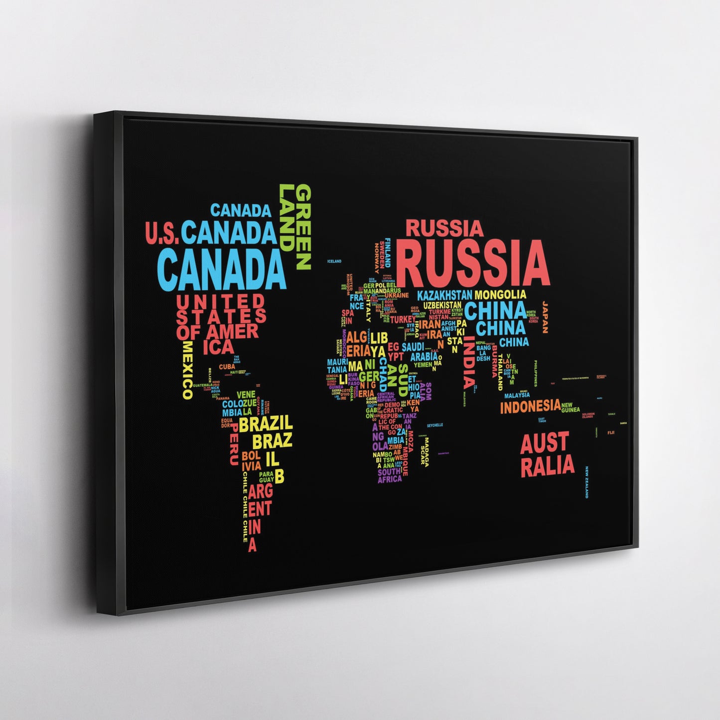 World Map - Canvas Wall Art Decor for Home & Office