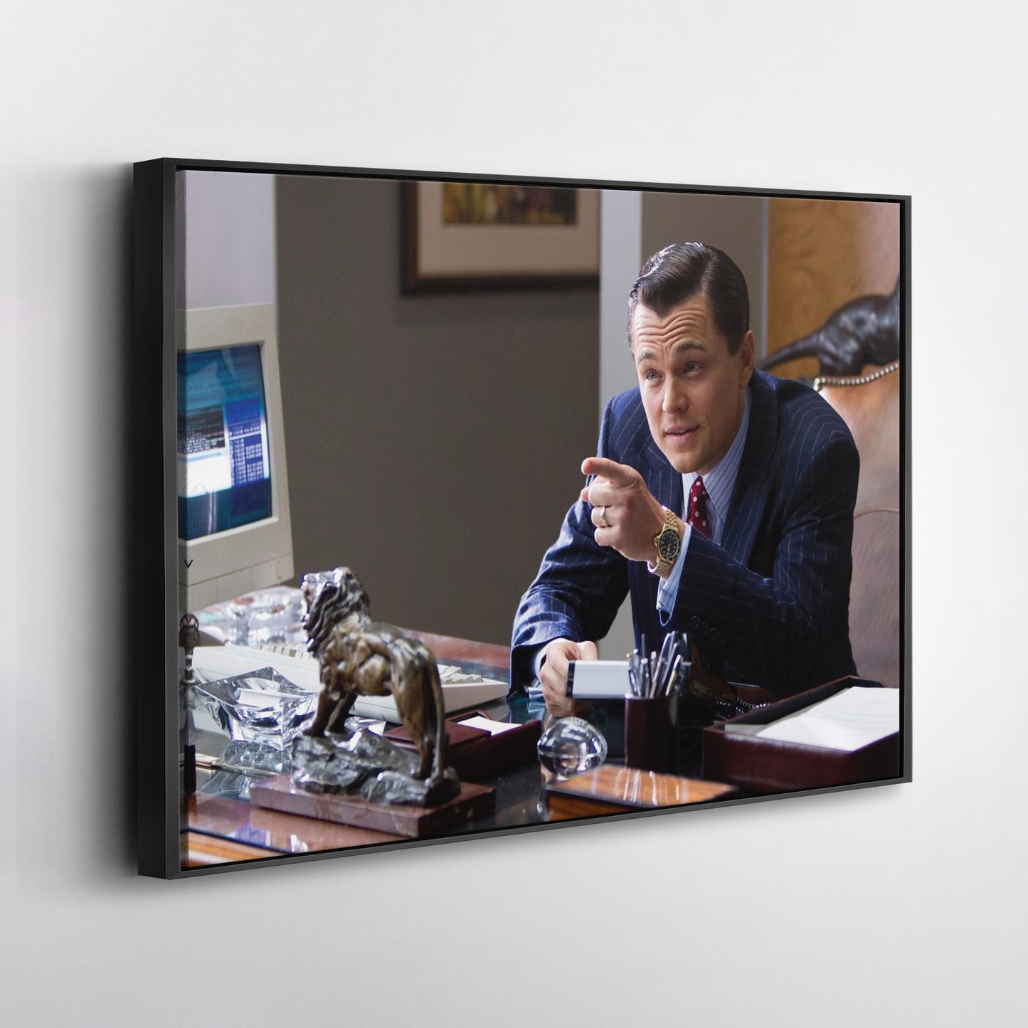 The Wolf of Wall Street Leonardo DiCaprio Movie Canvas Art – Timeless Cinematic Moment Decor
