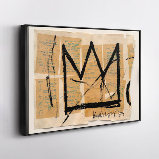 Crown By Jean-Michel Basquiat Canvas Art – Urban Street Art Wall Decor