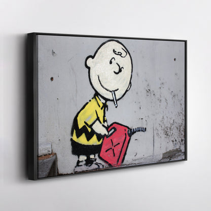 Banksy 'Gas and Smoke' Canvas Print - Framed Wall Art