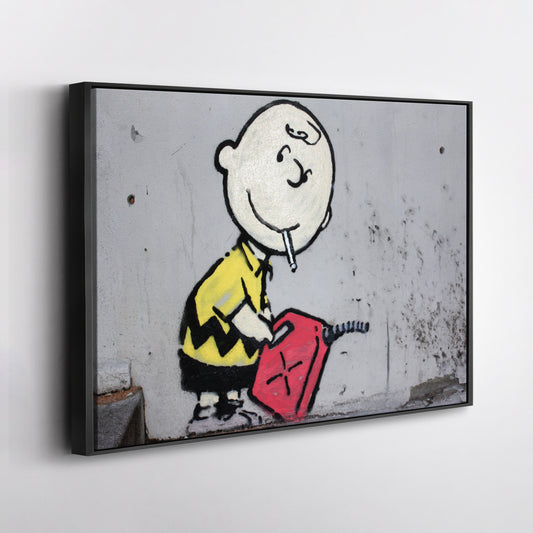 Banksy 'Gas and Smoke' Canvas Print - Framed Wall Art