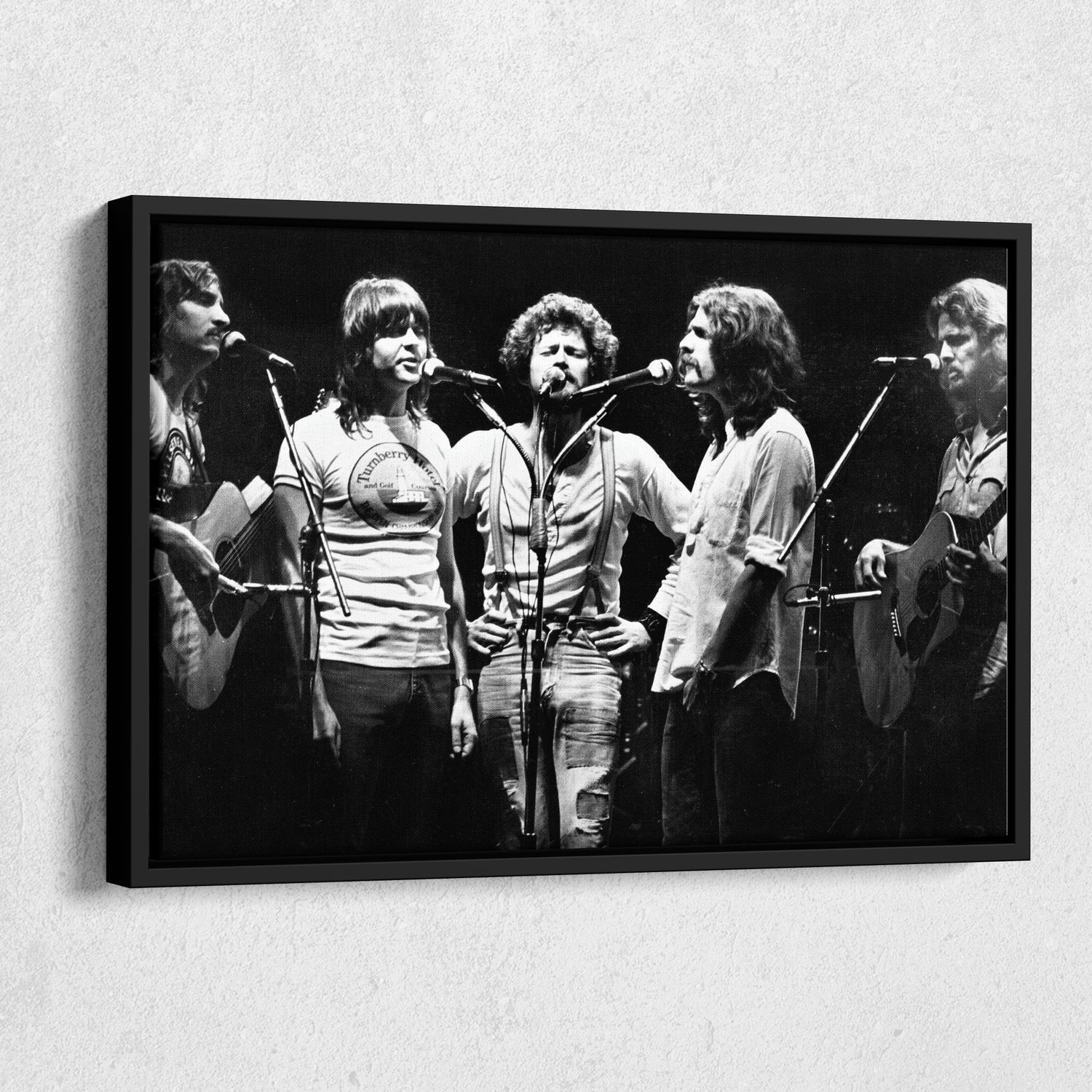 Eagles Black and White Canvas Wall Art – American Rock Band Home Decor