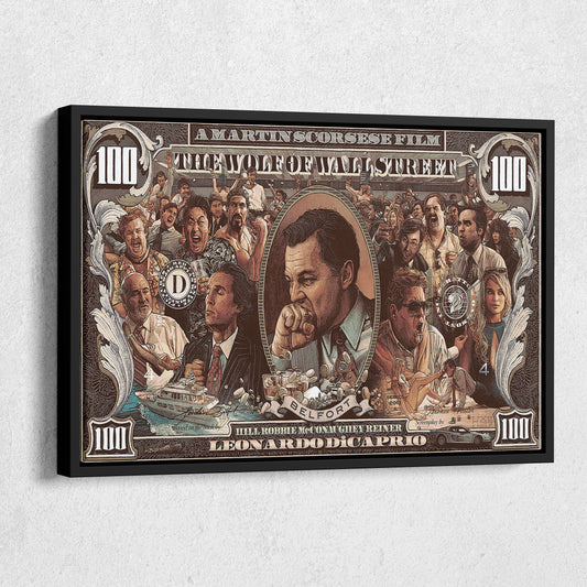 The Wolf of Wall Street Movie Poster – Canvas Wall Art Framed Home Decor