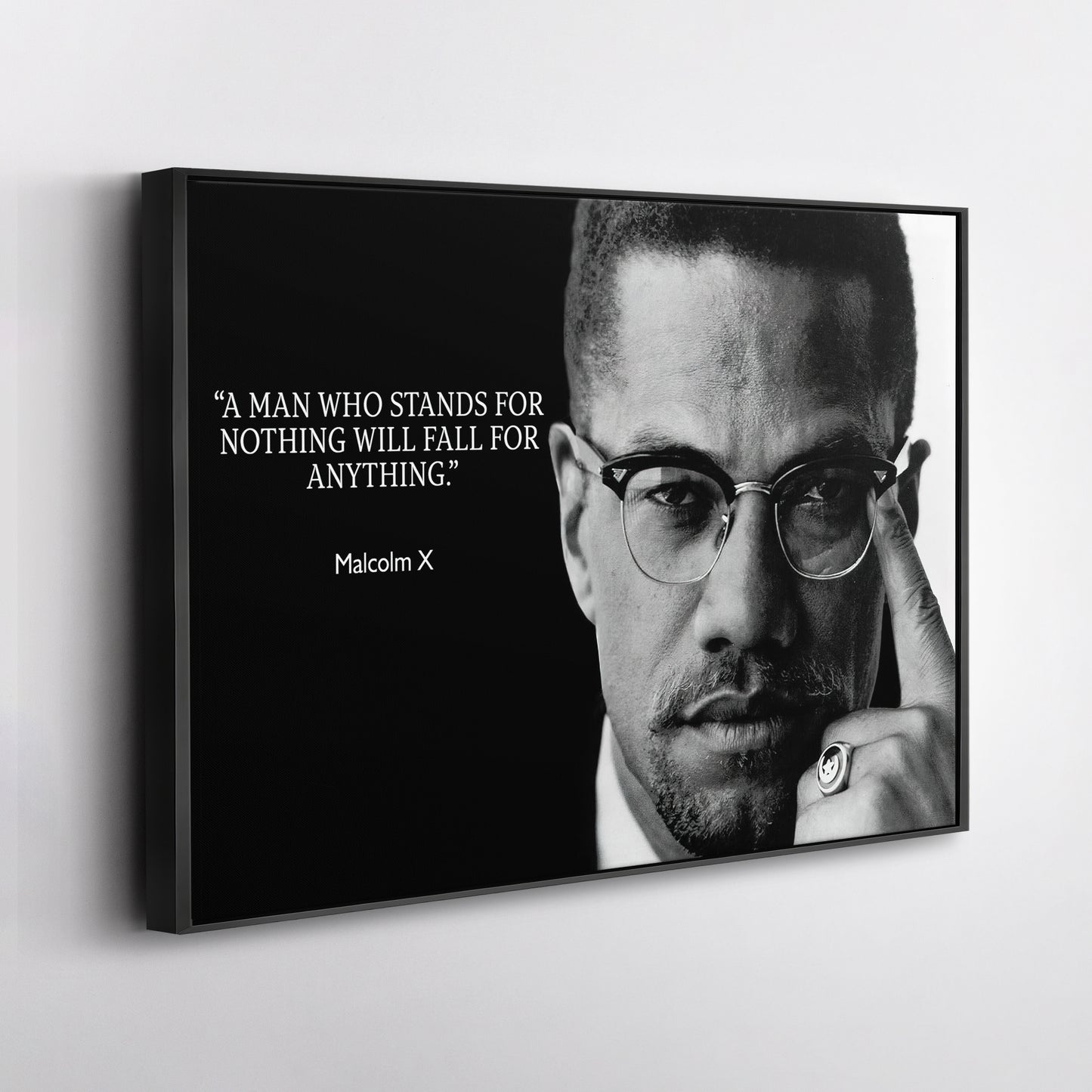Malcolm X Motivational Quote Canvas Art - Inspirational Wall Decor Print