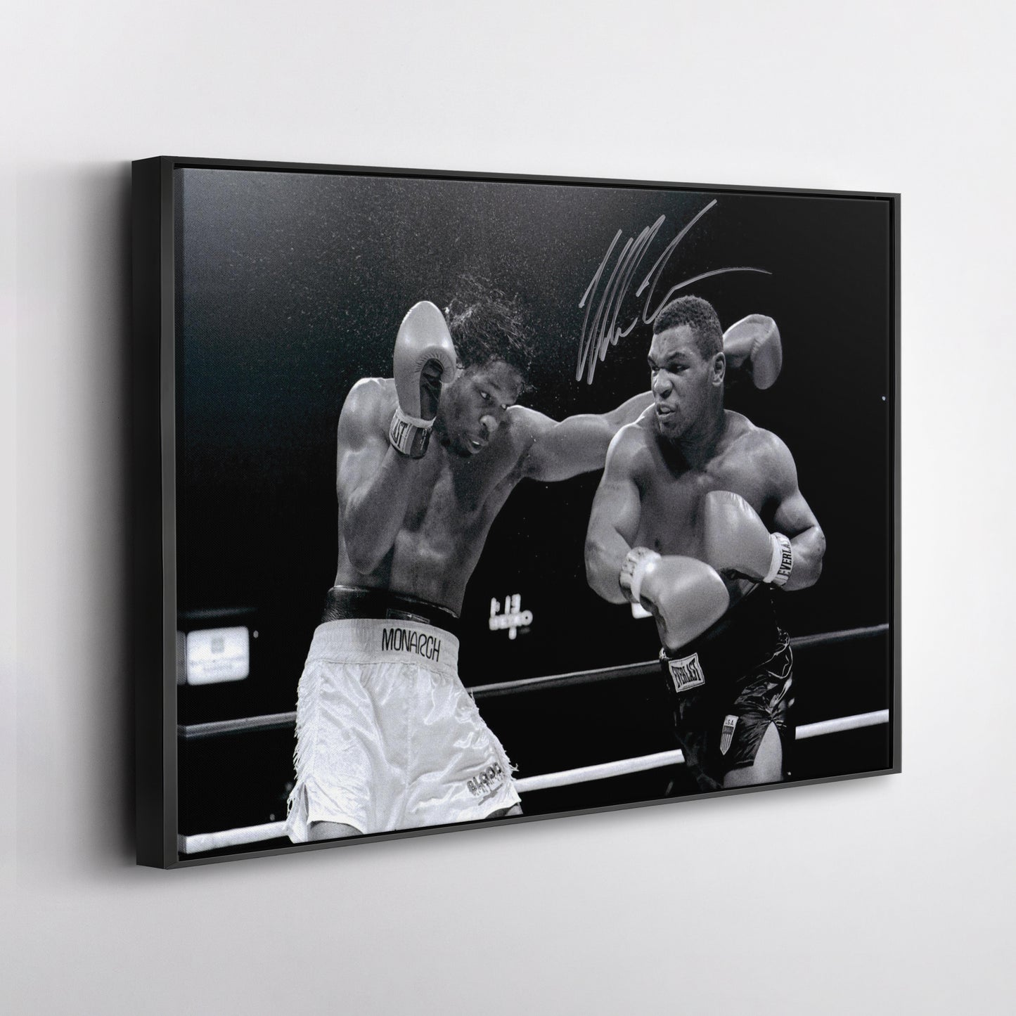 Mike Tyson Boxing Poster with Sign – Canvas Art Wall Decor