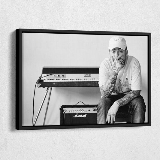 Mac Miller Rapper Canvas Wall Art – Music Legend Decor