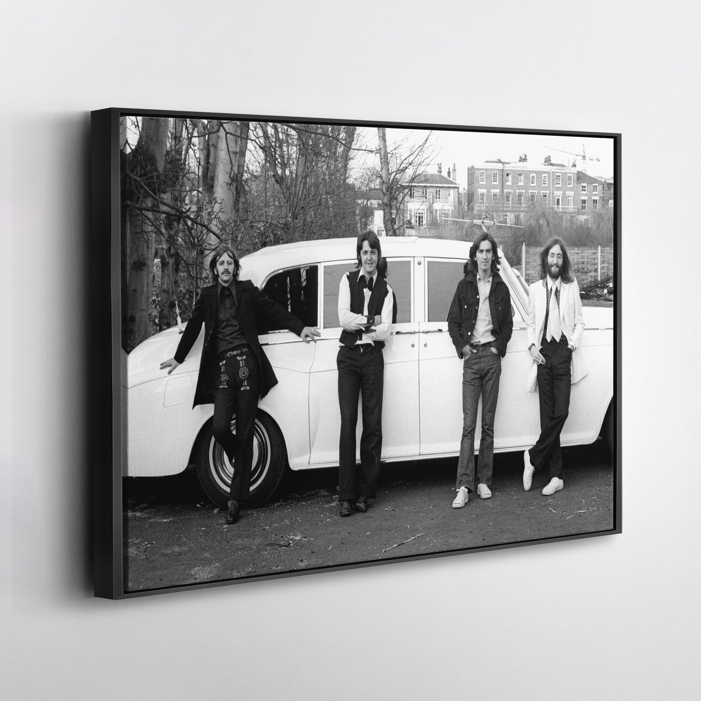 The Beatles Car Music Group Canvas Wall Art – Iconic Band Decor