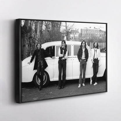 The Beatles Car Music Group Canvas Wall Art – Iconic Band Decor