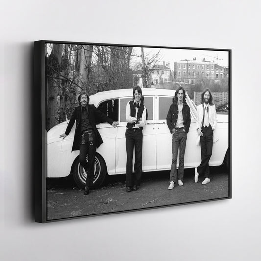 The Beatles Car Music Group Canvas Wall Art – Iconic Band Decor
