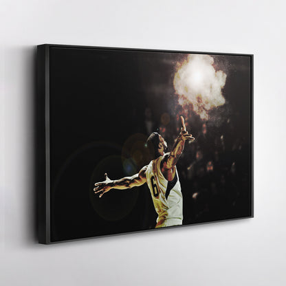 LeBron James Basketball Effect Canvas Wall Art – King’s Legacy Poster