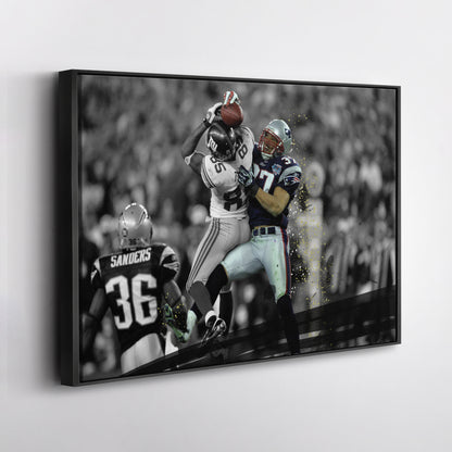 David Tyree Helmet Catch Canvas Wall Art Decor - Legendary NFL Moment Art