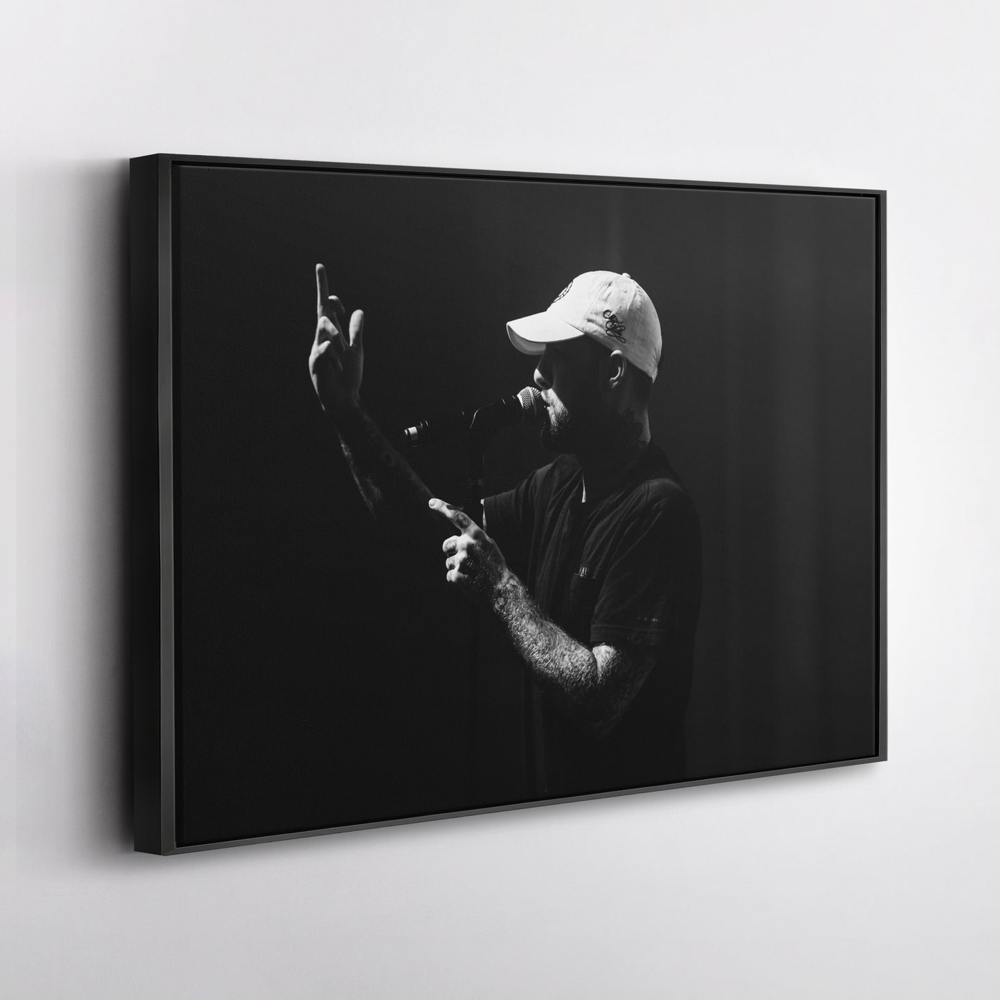 Mac Miller Black and White Canvas Wall Art – Rap Icon Tribute
