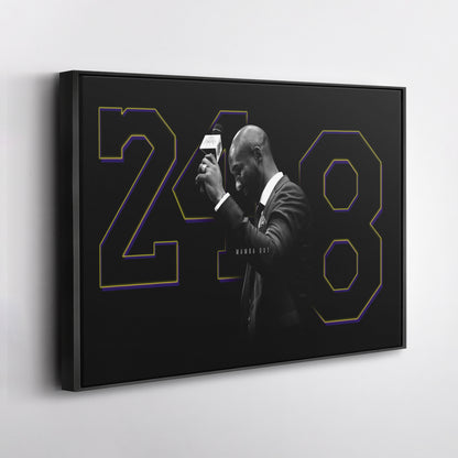 Mamba Out – 248- Legend – Kobe Bryant Canvas Art – A Basketball Legacy