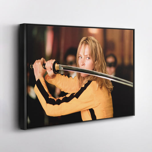 Kill Bill Uma Thurman Canvas Wall Art – Action Movie Decor