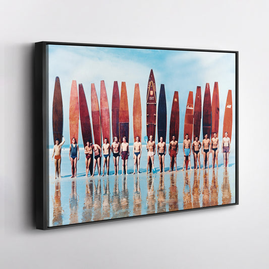 Evolution of Surfboard - Vintage Canvas Wall Art Decor for Surf Lovers