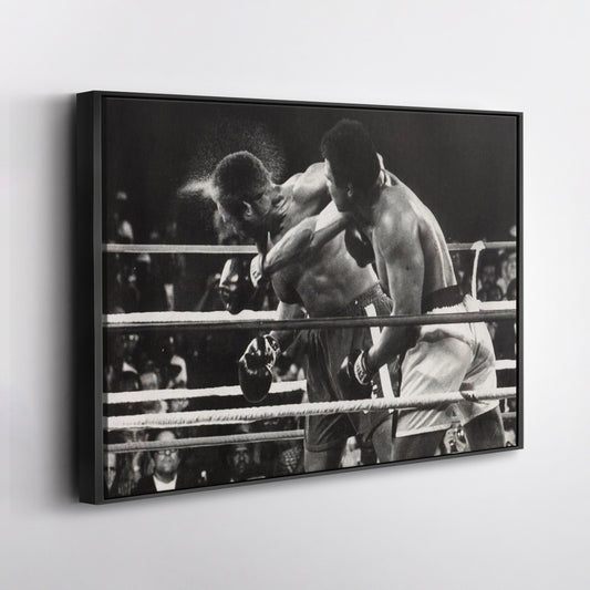 Muhammad Ali vs Joe Frazier Canvas Wall Art – Boxing Legends Decor