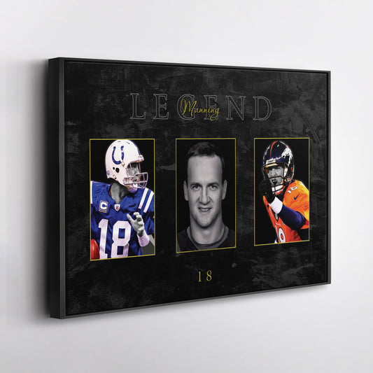 Peyton Manning NFL Canvas Wall Art – Football Legend Decor
