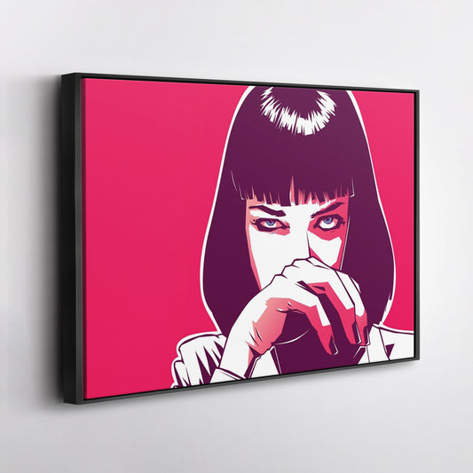 Pulp Fiction - Mia Wallace Illustration Canvas Wall Art Decor