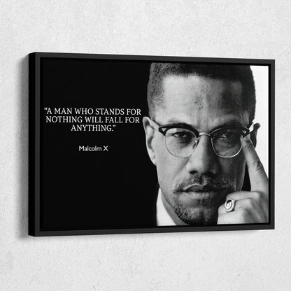 Malcolm X Motivational Quote Canvas Art - Inspirational Wall Decor Print
