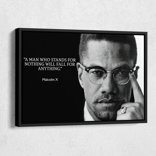 Malcolm X Motivational Quote Canvas Art - Inspirational Wall Decor Print