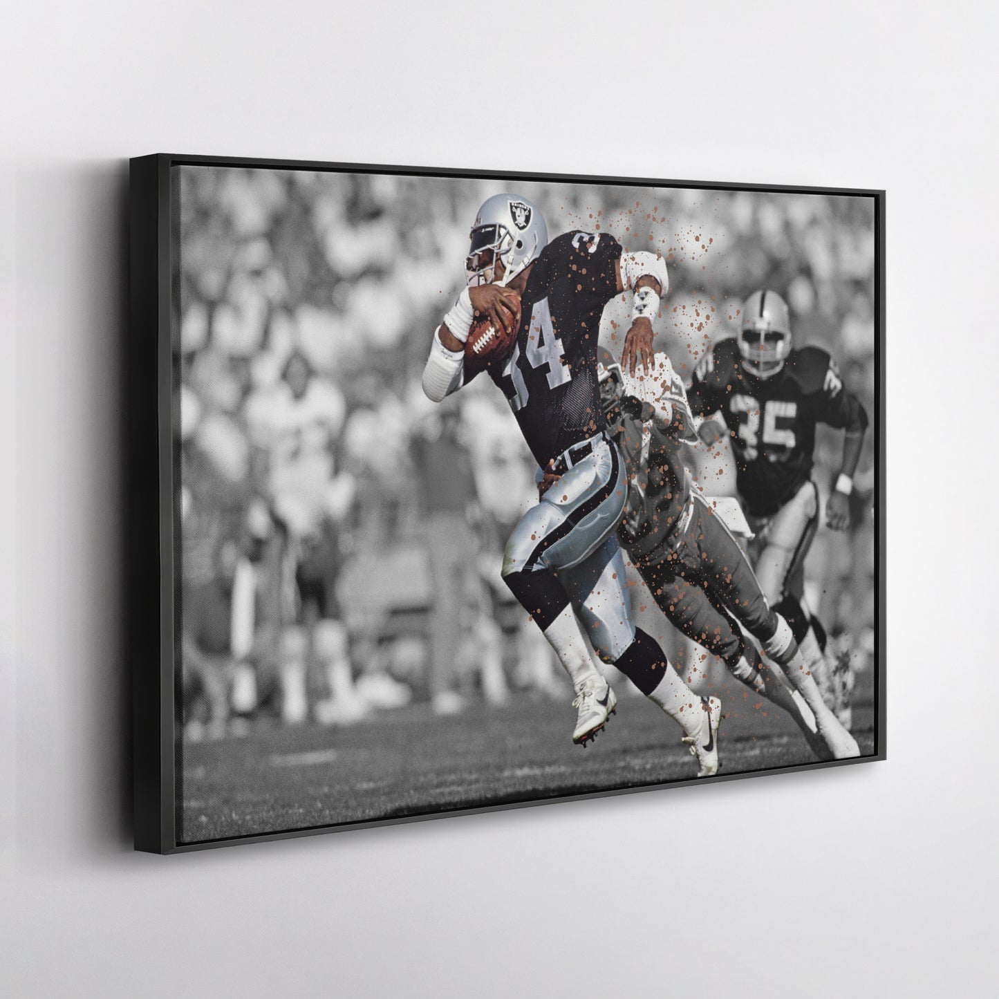 Bo Jackson Dodges Tackle Los Angeles Raiders Canvas Wall Art Decor - NFL Action Art