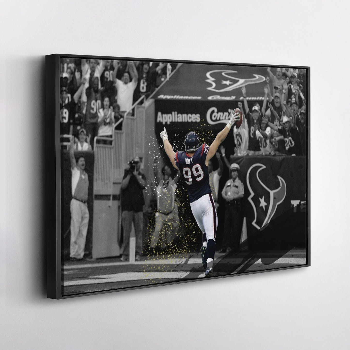 J.J. Watt’s Pick-6 Houston Texans Canvas Wall Art Decor - NFL Action Moment Art