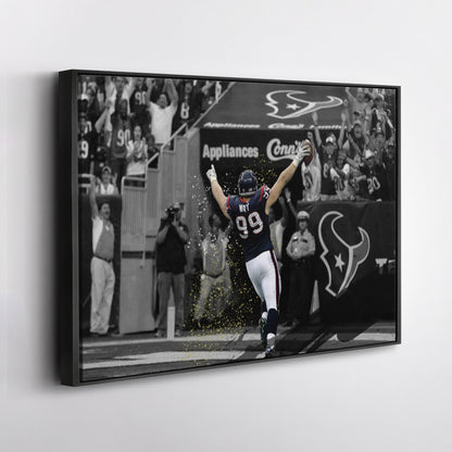 J.J. Watt’s Pick-6 Houston Texans Canvas Wall Art Decor - NFL Action Moment Art