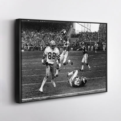 Staubach's 'Hail Mary' Canvas Wall Art - Cowboys vs. Vikings NFL Poster
