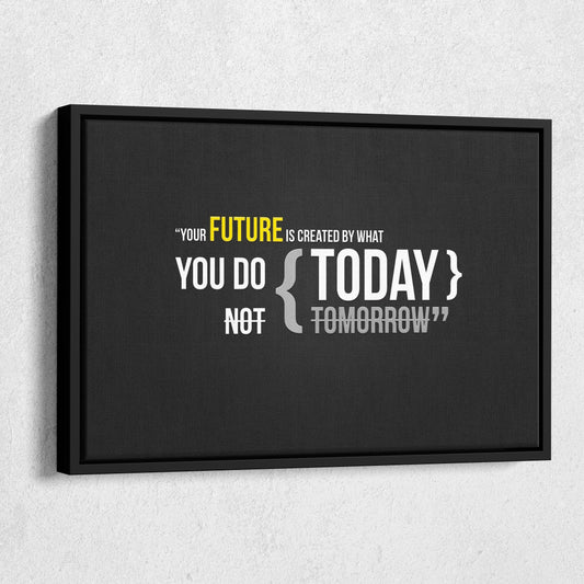 Motivational TODAY - Canvas Wall Art Decor for Home & Office