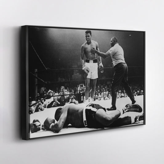 Muhammad Ali Knockout Canvas Wall Art – Boxing Champion Decor