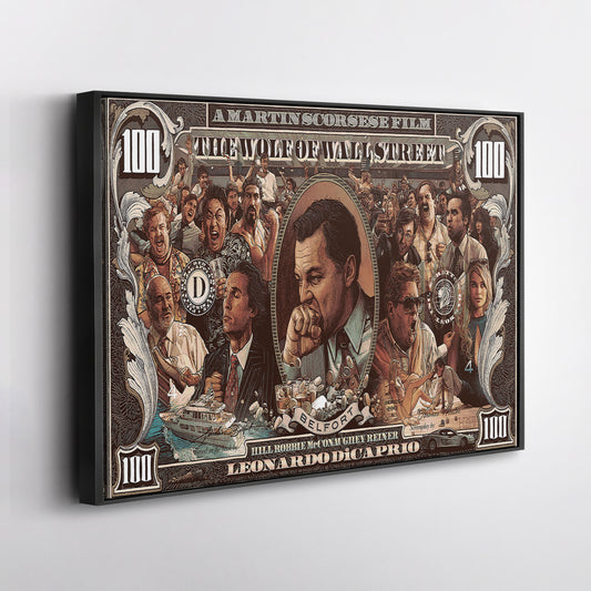 The Wolf of Wall Street Movie Poster – Canvas Wall Art Framed Home Decor