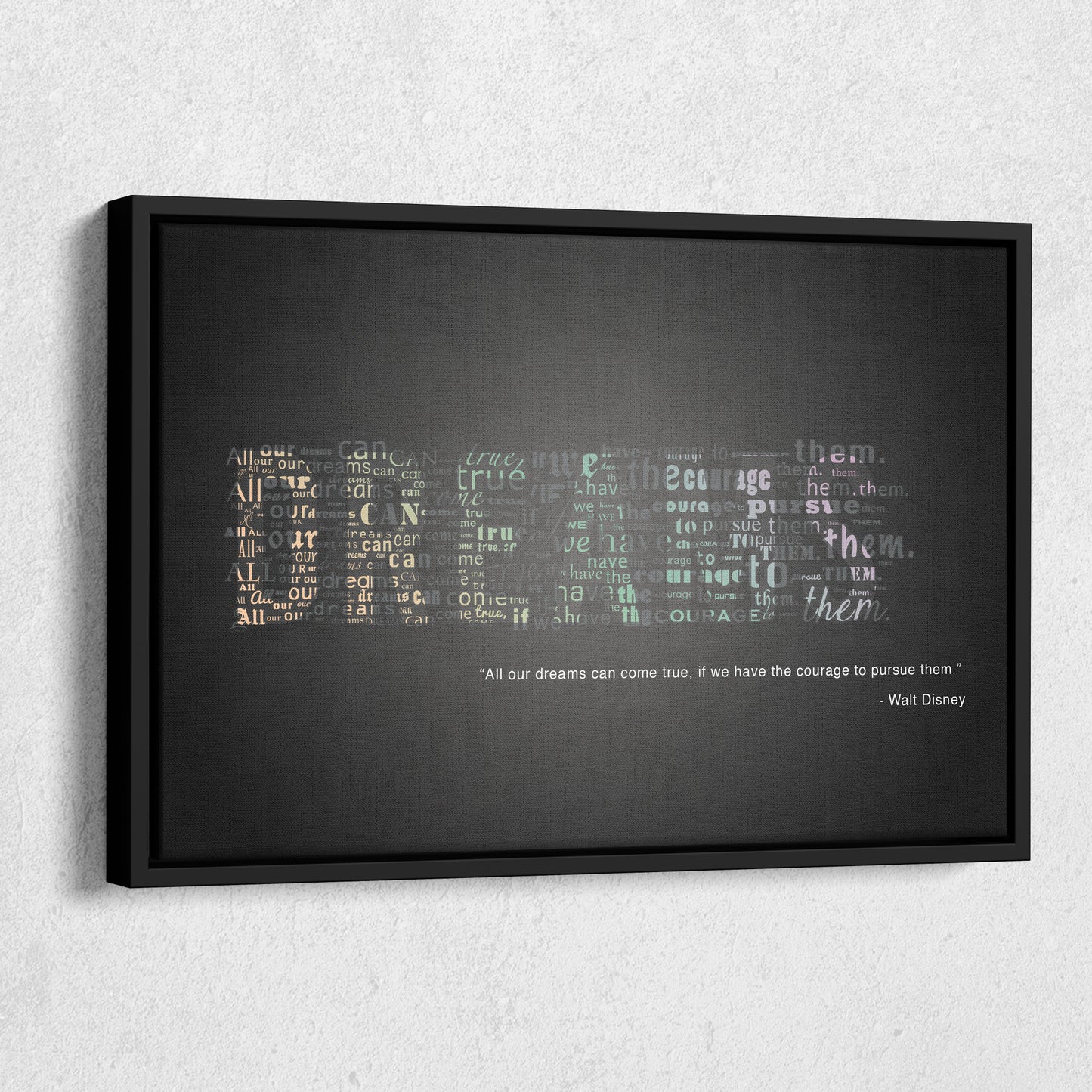 Motivational Quote - Canvas Wall Art Decor for Home & Office