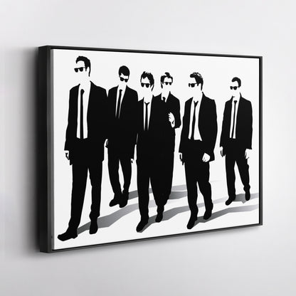 Reservoir Dogs Illustration Canvas Art – Cult Movie Icon Decor
