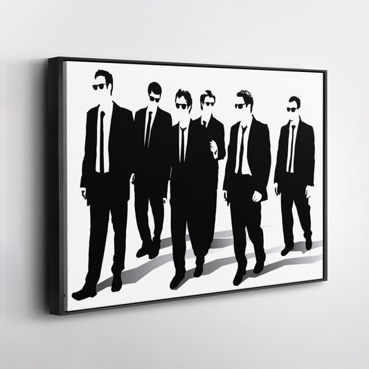 Reservoir Dogs Illustration Canvas Art – Cult Movie Icon Decor