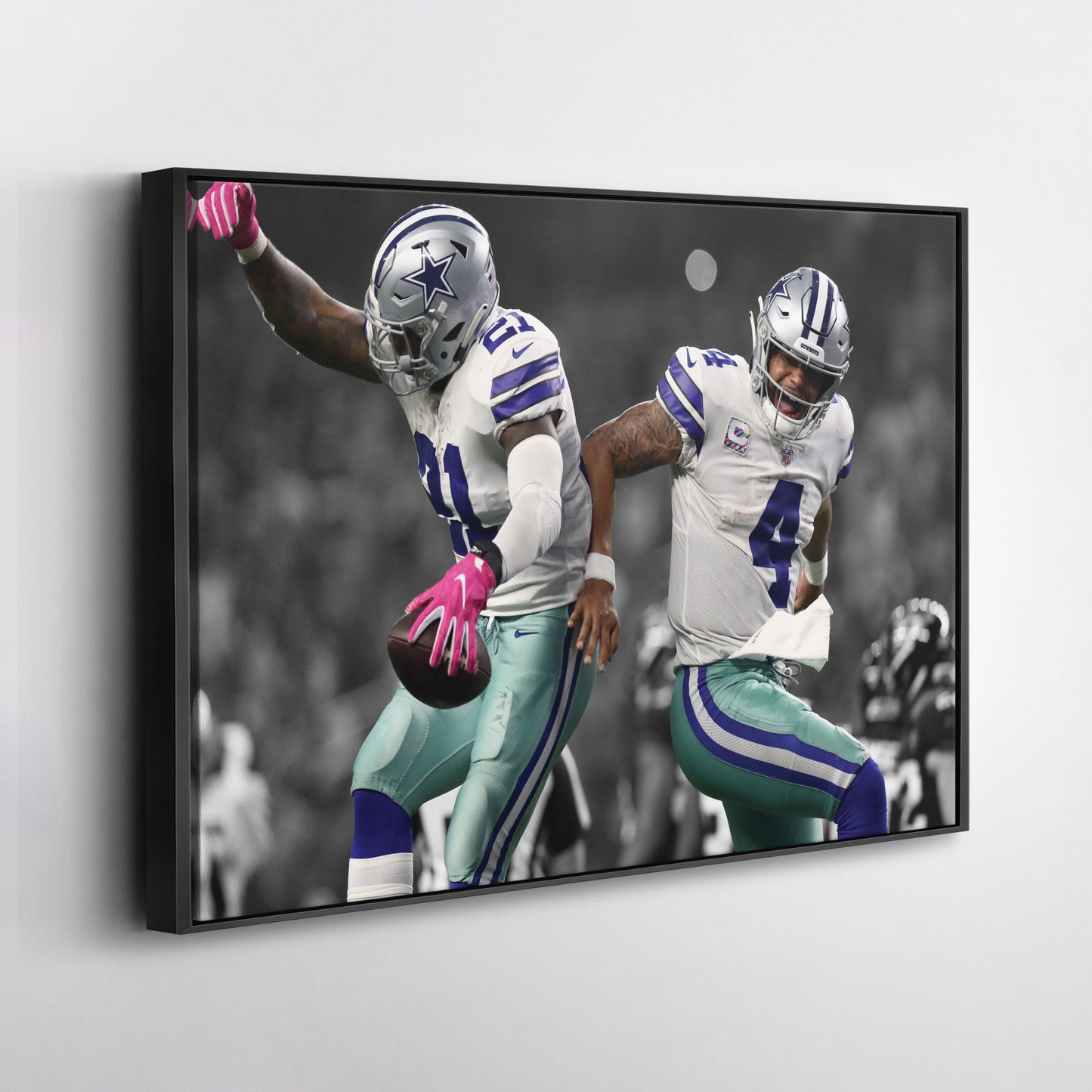 Dak and Zeke Dallas Cowboys Canvas Wall Art – NFL Legends Print for Home