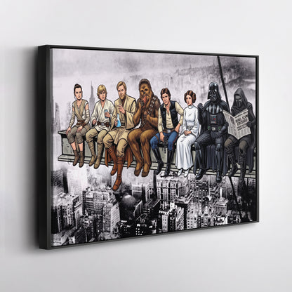 Star Wars Lunch Atop a Skyscraper Canvas Wall Art