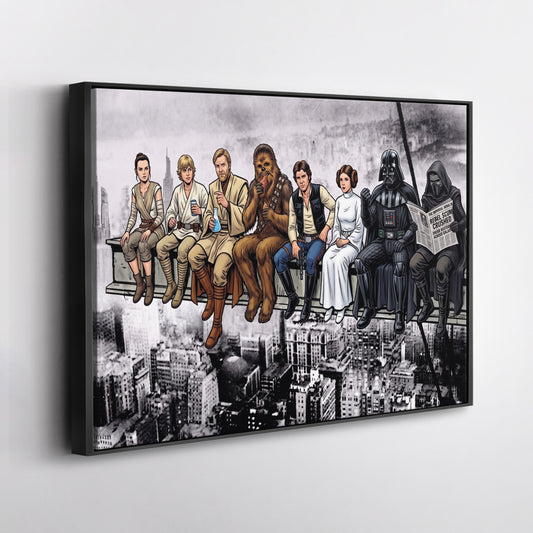 Star Wars Lunch Atop a Skyscraper Canvas Wall Art
