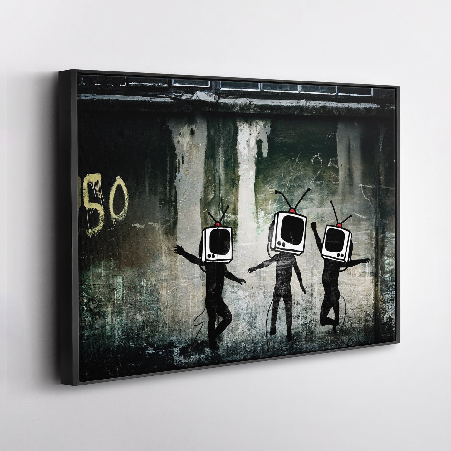 Banksy 'Television' Canvas Print - Framed Wall Art