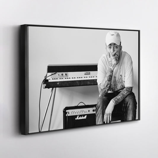 Mac Miller Rapper Canvas Wall Art – Music Legend Decor