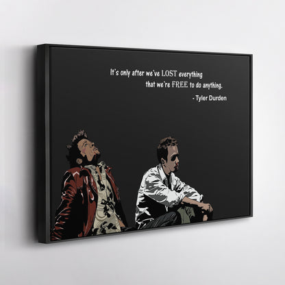 Fight Club Tyler Durden Canvas Wall Art – Inspirational Quote Print