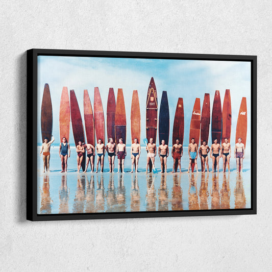 Evolution of Surfboard - Vintage Canvas Wall Art Decor for Surf Lovers