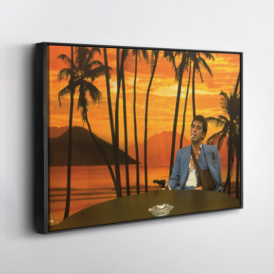 Scarface Al Pacino Art Effect Canvas Wall Art – Iconic Movie Moment Decor