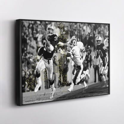 Marcus Allen Reverse Run Canvas Art - Raiders vs. Washington NFL Decor