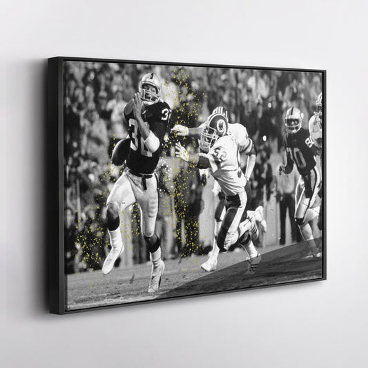 Marcus Allen Reverse Run Canvas Art - Raiders vs. Washington NFL Decor